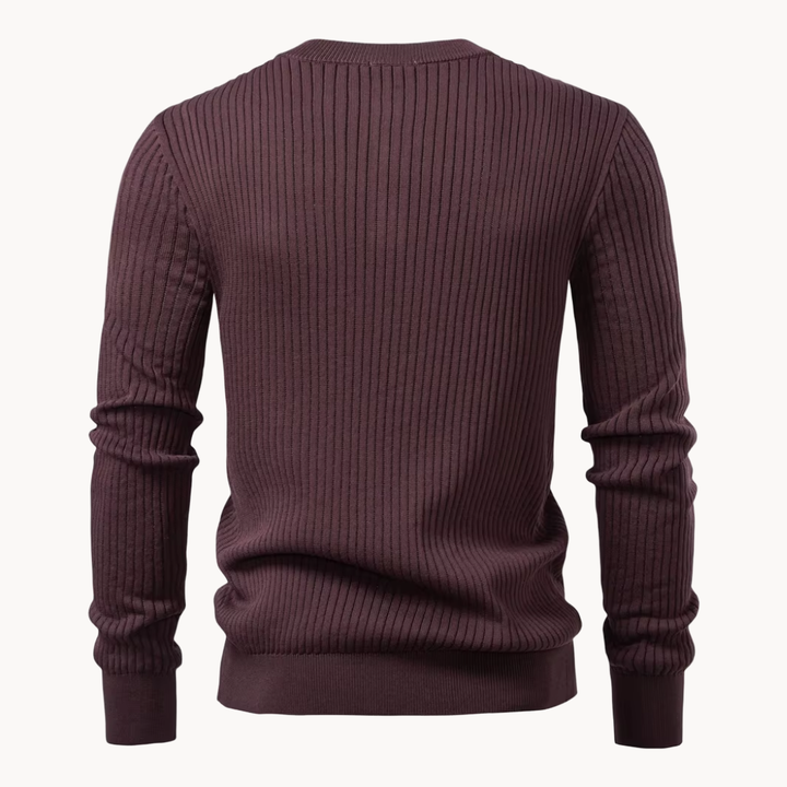 Prążkowana koszulka Henley