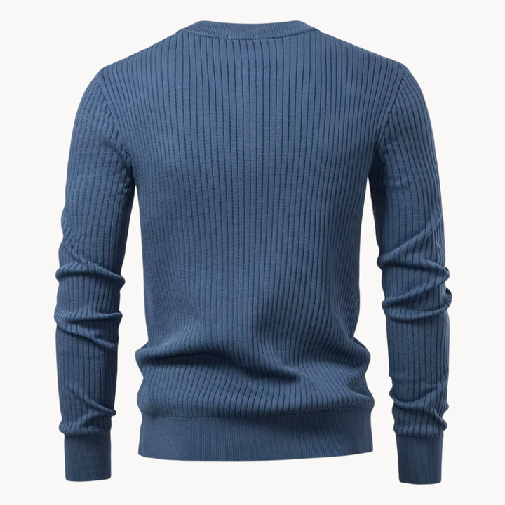 Prążkowana koszulka Henley
