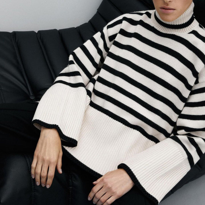 Éliane™ – Sweter w paski o eleganckim, swobodnym stylu.