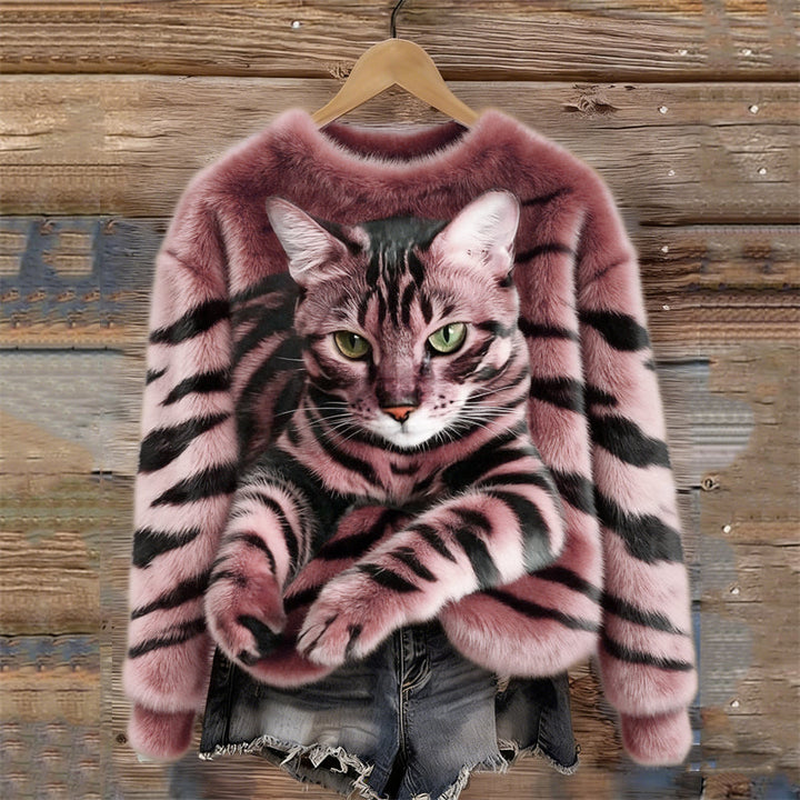 Marie™ | Miękki elegancki sweter z motywem kota