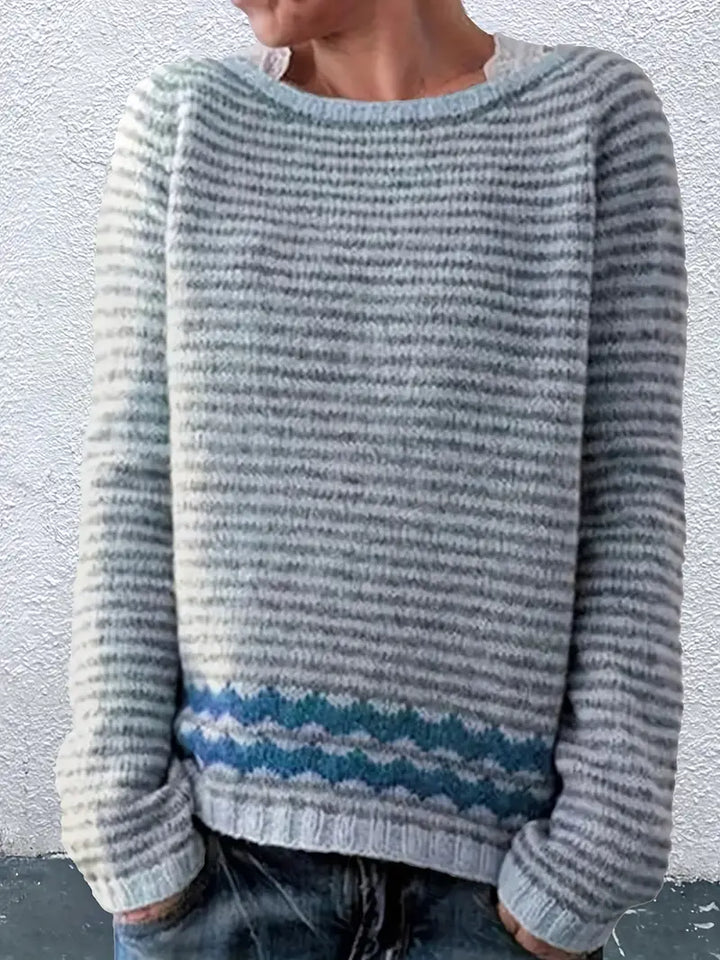 Isabelle™ | Elegancki, wygodny sweter w paski na co dzień