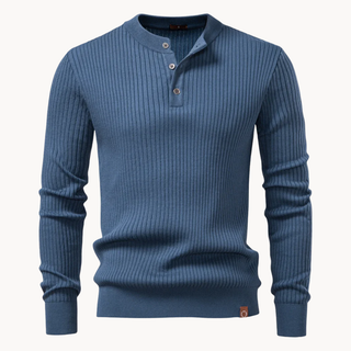 Prążkowana koszulka Henley