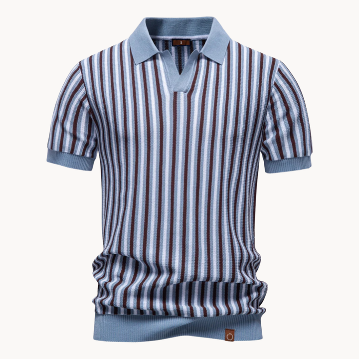 Pasowana dzianinowa koszulka polo