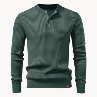 Prążkowana koszulka Henley