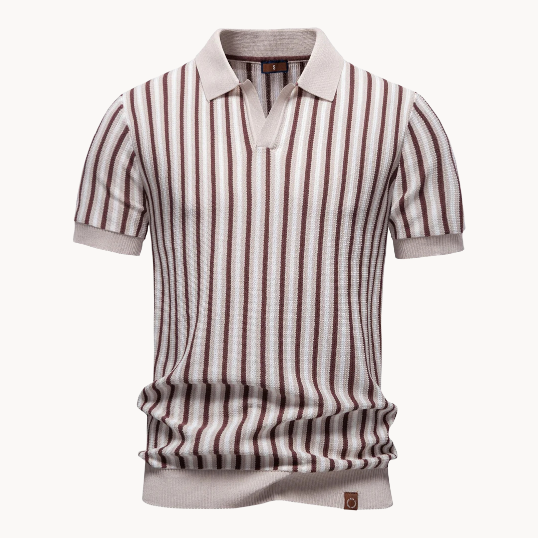 Pasowana dzianinowa koszulka polo