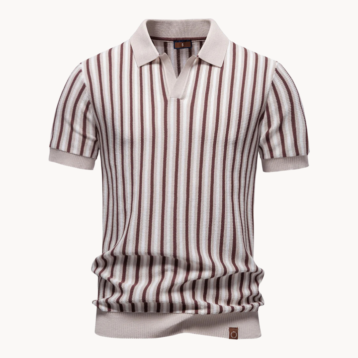 Pasowana dzianinowa koszulka polo