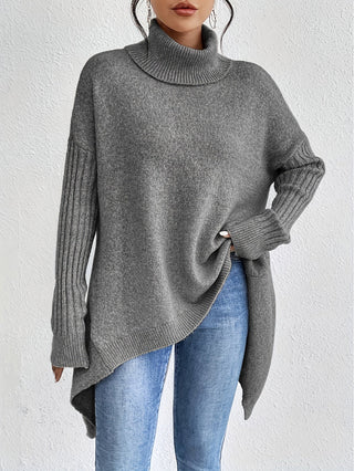 Léïna™ – Miękki, swobodny sweter z golfem