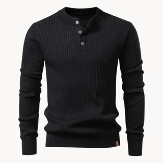 Prążkowana koszulka Henley