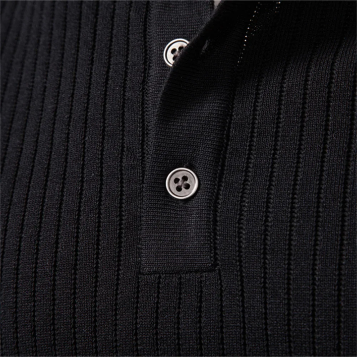 Prążkowana koszulka Henley
