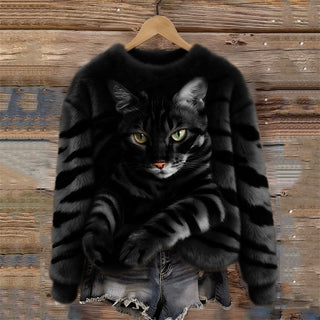 Marie™ | Miękki elegancki sweter z motywem kota