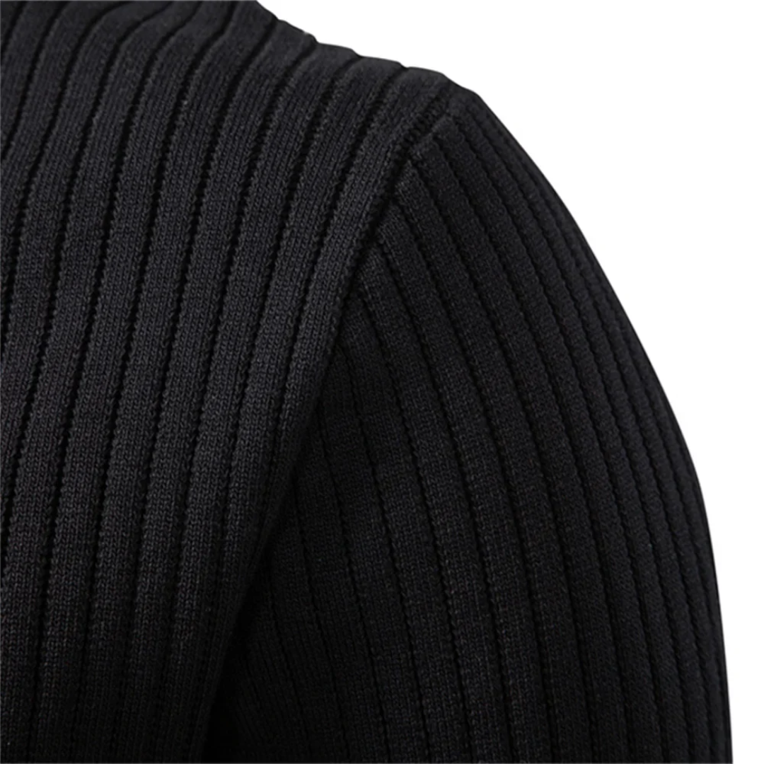 Prążkowana koszulka Henley