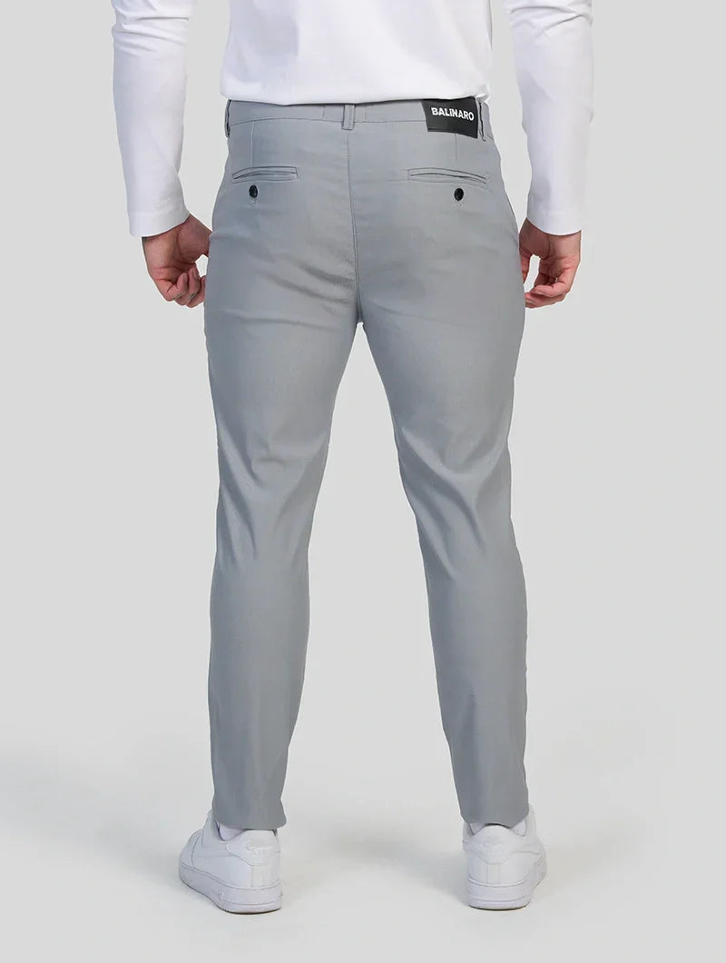 Felix Slim Fit Stretch Spodnie Męskie – Jasnoszare