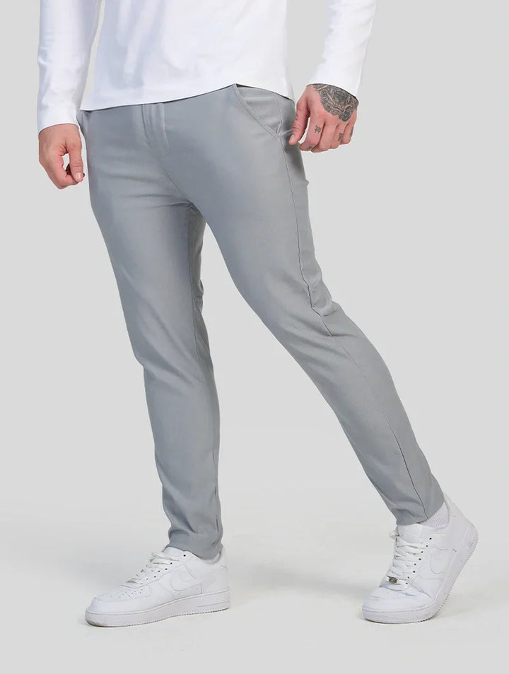 Felix Slim Fit Stretch Spodnie Męskie – Jasnoszare