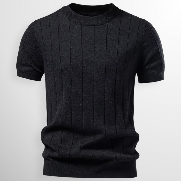 Luca | Luksusowy prążkowany T-shirt