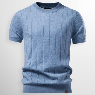 Luca | Luksusowy prążkowany T-shirt
