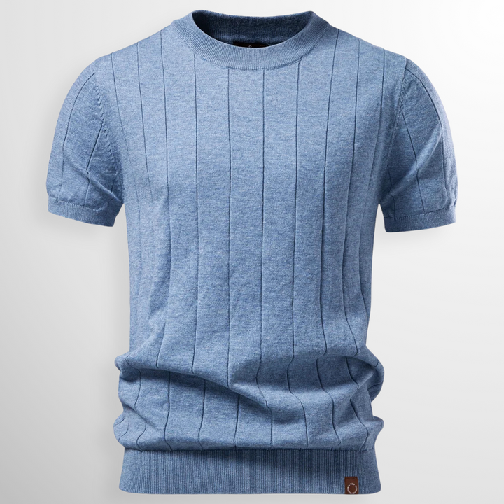 Luca | Luksusowy prążkowany T-shirt