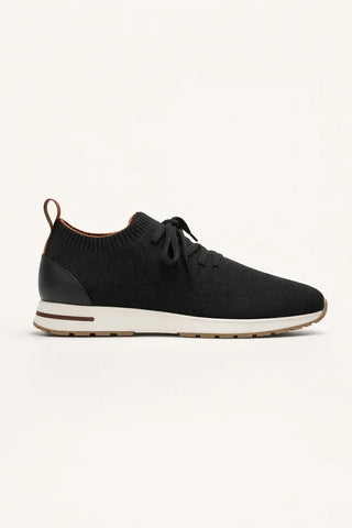 Lekkie czarne sneakersy z dzianiny Active