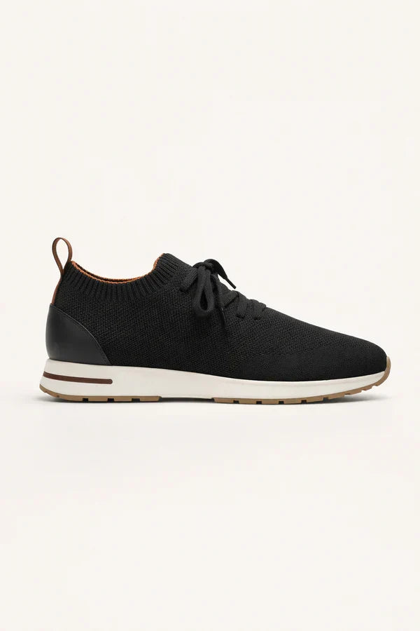 Lekkie czarne sneakersy z dzianiny Active