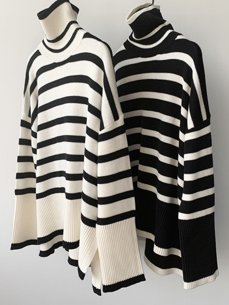 Éliane™ – Sweter w paski o eleganckim, swobodnym stylu.