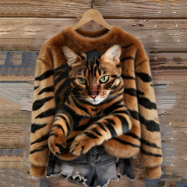 Marie™ | Miękki elegancki sweter z motywem kota