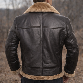 Danoir Paris™ | Veste Aviateur en Cuir d'Agneau Premium – Double Teddy
