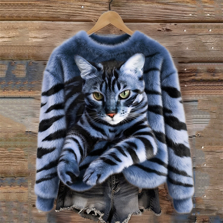 Marie™ | Miękki elegancki sweter z motywem kota