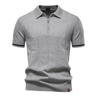 Tobias | Pionowa dzianinowa koszulka polo