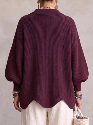 Rina | Elegancki kardigan oversize z efektownymi guzikami