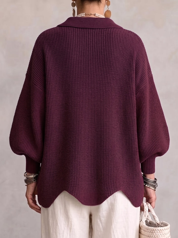 Rina | Elegancki kardigan oversize z efektownymi guzikami