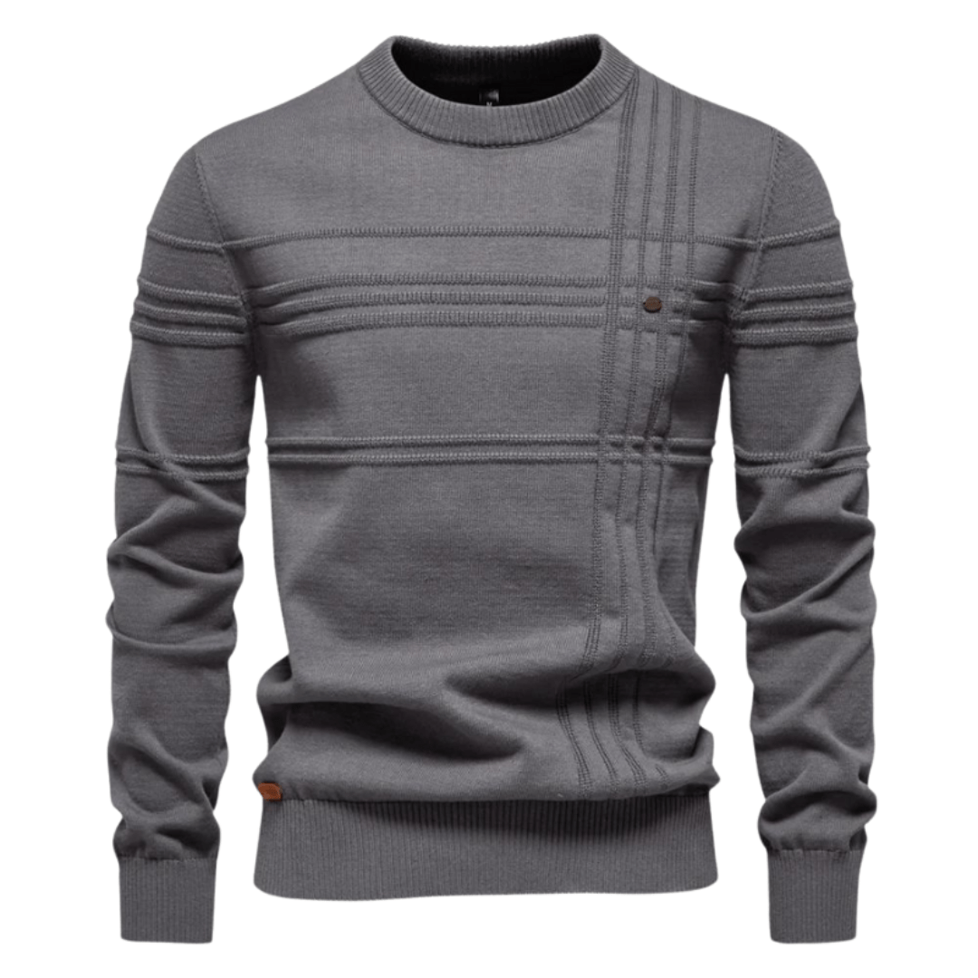 Męski sweter w kratę