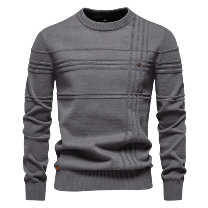 Męski sweter w kratę